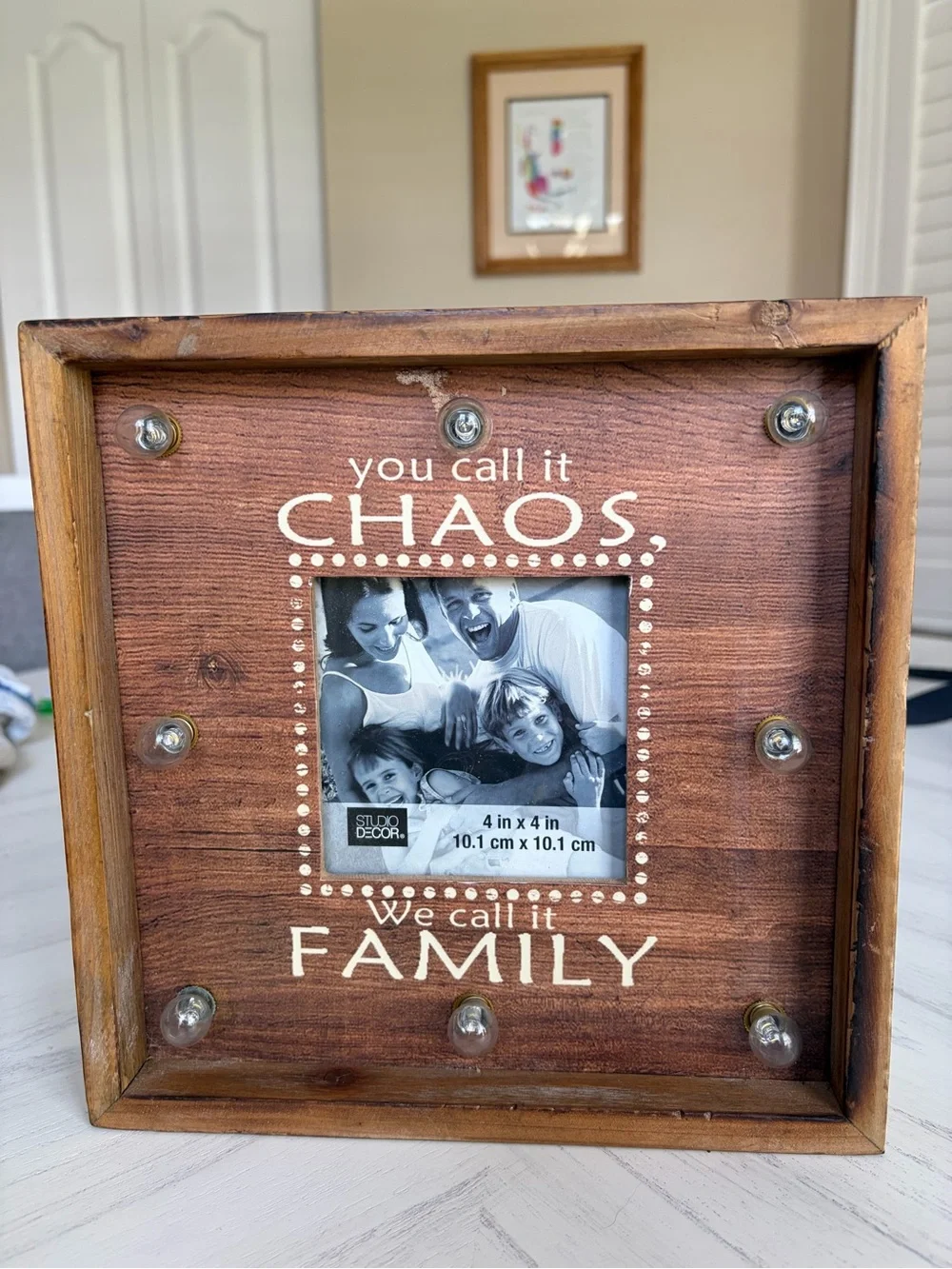 Rustic Wooden Photo Frame - Brown 